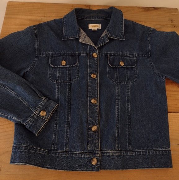 Talbots Vintage 100% Cotton Denim Jacket Size M - Picture 5 of 12
